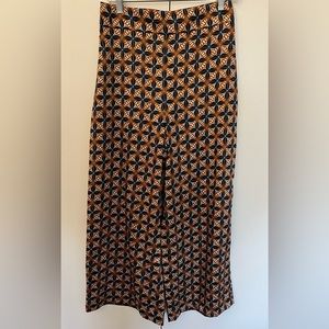 Zara 70s Satin Effect Wide Leg Pant